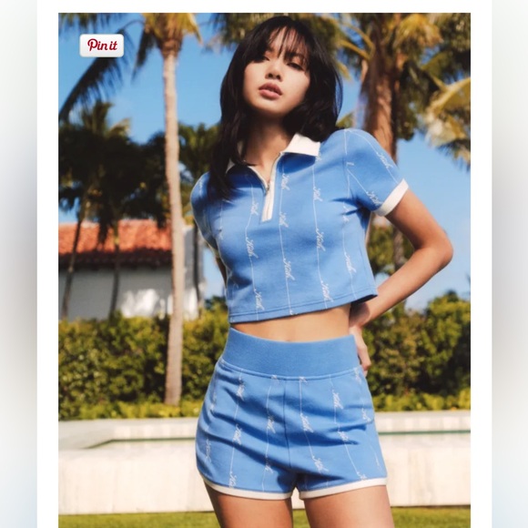 Kith | Tops | Kith Blackpinks Lisa In Taylen Pique Logo Knit Polo